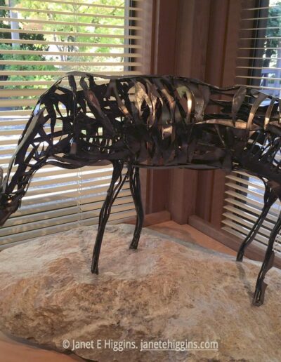 Blacktail Deer Machette - public art sculpture by Janet E Higgins