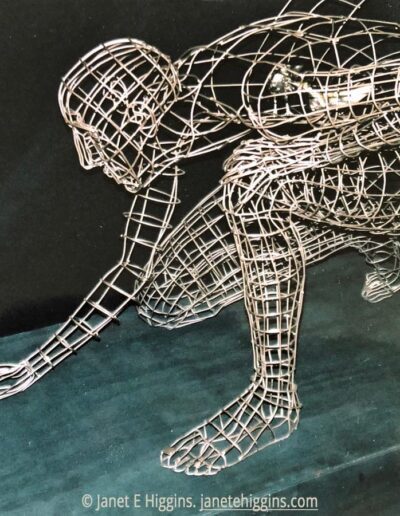 Cageman, sculpture by Janet E Higgins - collected pieces